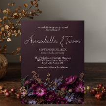 Düster florale wilde Herbstblumen Hochzeit