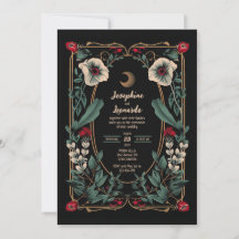 Düster-gotische Blumen mit Halbmond 2