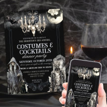 Düster-gotische Halloween-Kostüm-Cocktailparty