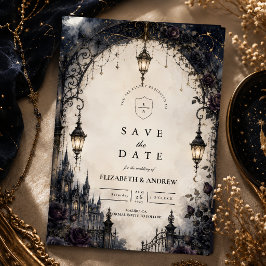 Düster-gotische himmlische Hochzeit Save The Date