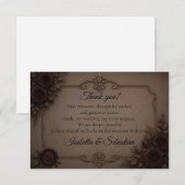 Düster-gotische Hochzeit Dankeskarte (Vorne/Hinten)
