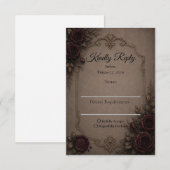 Düster-gotische Hochzeit RSVP Karte (Vorne/Hinten)