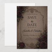 Düster-gotische Hochzeit Save The Date (Vorne/Hinten)
