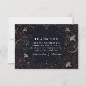 Düster Hochzeit Himmlisch Dankeskarte (Vorderseite)