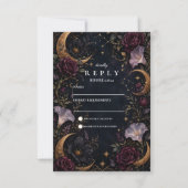 Düster Hochzeit Himmlisch RSVP Karte (Vorderseite)