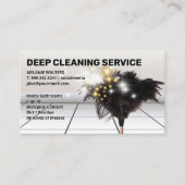 Duster Mop | Haushaltshilfe | Sparkle Clean Visitenkarte (Vorderseite)