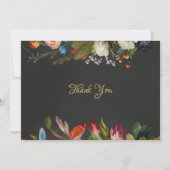 Düster Romantische Gotische Rote Dunkle Florale Ho Dankeskarte (Vorderseite)