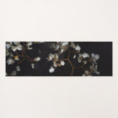 Düster Weiße Blüten Yogamatte (Rückseite (Horizontal))
