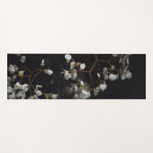 Düster Weiße Blüten Yogamatte (Vorderseite (Horizontal))