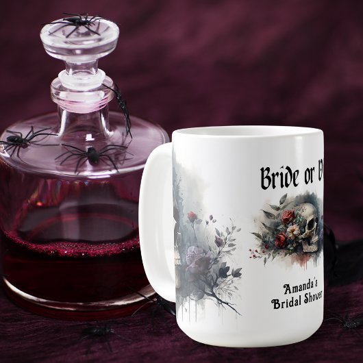 Düstere Gothic Braut oder Stirb Brautparty Kaffeetasse