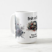 Düstere Gothic Braut oder Stirb Brautparty Kaffeetasse (Vorderseite Links)