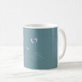 Düstere grüne Katzenmuster Kaffeetasse (VorderseiteRechts)
