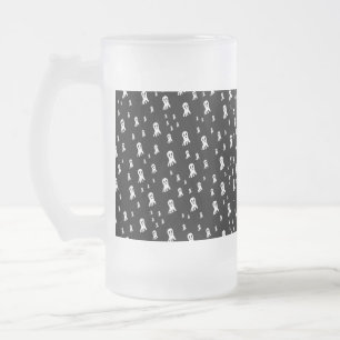 Düstere Halloween-Geister Mattglas Bierglas