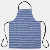Düstere Indigo-Glitter-Stil-Horizontalstreifen Schürze (Vorderseite)