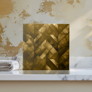 Düstere moderne Mosaik-Dunkelgold ID1185 Fliese