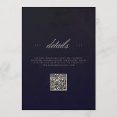 Düstere Romantische Dunkle Florale Gothic QR Code Einladung (Rückseite)