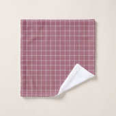 düstere Rose Fensterpaneel Gingham Badhandtuch Set (Waschlappen)