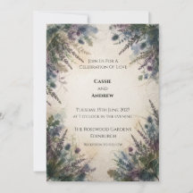 Düstere schottische Distel-Farn-Keltische Hochzeit