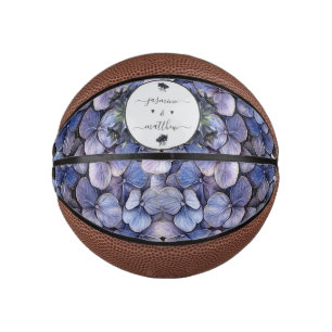 Düstere schwarze Blumenklassiker Paarnamen Hochzei Mini Basketball