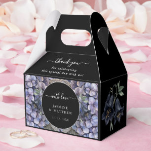 Düstere schwarze florale klassische Dankeschön-chi Geschenkschachtel