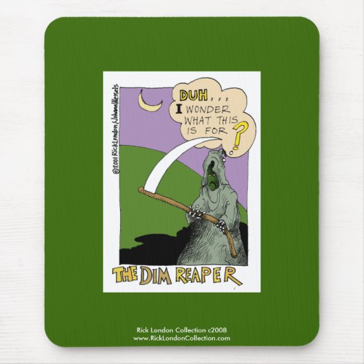 Düstere Sense-Halloween-lustige Cartoon-Mausunterl Mousepad (Vorne)