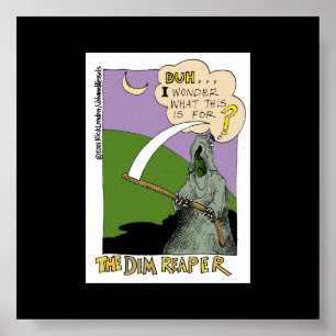 Düstere Sense-Halloween-lustiges Cartoon-Plakat Poster