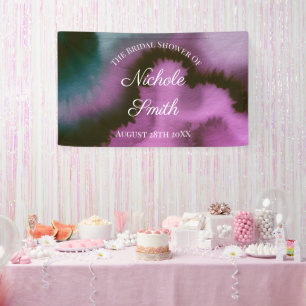 Düstere violette und türkis abstrakte Brautparty Banner