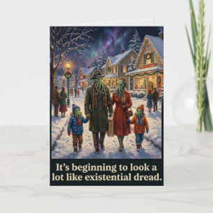 Düstere Weihnachten Cthulhu existenzielle Angst Karte
