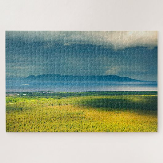 Düsterer Blick auf Lake Superior Sleeping Giant Puzzle (Horizontal)