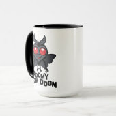 Düsterer Doom Doom Süßer Mothman Kryptid Tasse (Vorderseite Links)