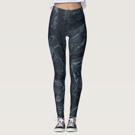 Düsterer Felsen Coole Leggings Dunkler Grunge Stei (Vorderseite)