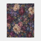 Düsterer gotischer impressionistischer Blumen-Gart Fleecedecke (Vorderseite)