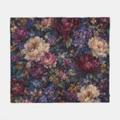 Düsterer gotischer impressionistischer Blumen-Gart Fleecedecke (Vorderseite (Horizontal))