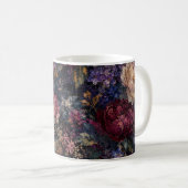 Düsterer gotischer impressionistischer Blumen-Gart Kaffeetasse (VorderseiteRechts)