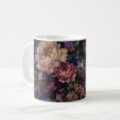 Düsterer gotischer impressionistischer Blumen-Gart Kaffeetasse (Vorderseite Links)