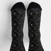 Düsterer Obsidian-Barock-Rabe Socken (Oben)