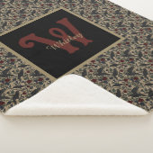 Düsterer Onyx-Barock-Rabe Sherpadecke (3/4)