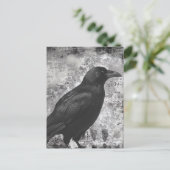 Düsterer Onyx-Gotik-Distressed-Rabe Postkarte (Stehend Vorderseite)