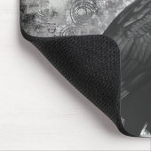 Düsterer Onyx-Gotik-Rabe Dark Academia Mousepad (Ecke)
