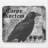 Düsterer Onyx-Gotik-Rabe Dark Academia Mousepad (Vorne)