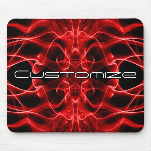 Düsterer roter Rauch Custom Abstract Art Mousepad (Vorne)