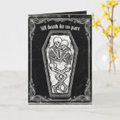 Düsterer viktorianischer Gothic-Romanze Karte (Gelbe Blume)