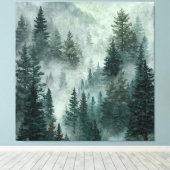 Düsterer Wald Leinwanddruck (Insitu (Holzboden))