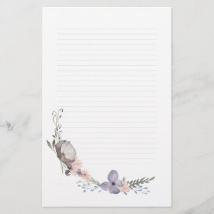 Düsteres Blumenanmerkungs-Papier Briefpapier