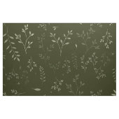 Düsteres Dunkelgrünes Ditsy-Botanikmuster Stoff (Fat Quarter (45,7 x 55,9 cm))
