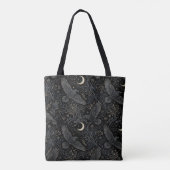 Düsteres Onyx-Gotik-Monogramm-Rabe Tasche (Rückseite)