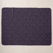 Düsteres Pflaumen-Gotik-Damaskus-Muster Sherpadecke (Vorderseite (Horizontal))