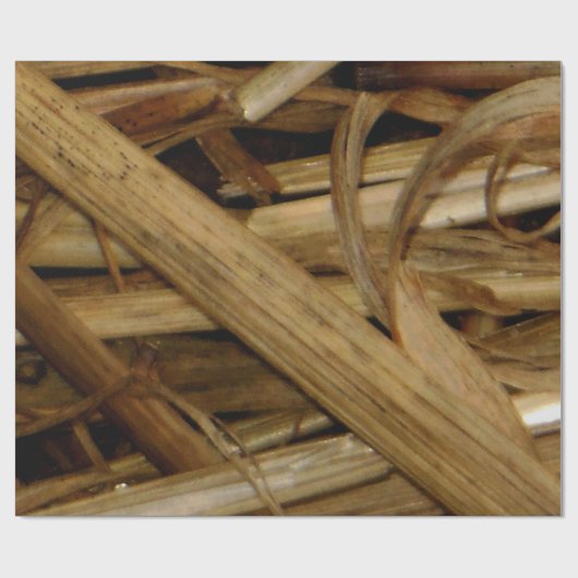 Düsteres Stroh Geschenkpapier (Flach)