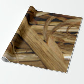 Düsteres Stroh Geschenkpapier (Ungerollt)