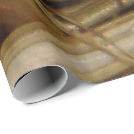 Düsteres Stroh Geschenkpapier (Rolleneckpunkt)